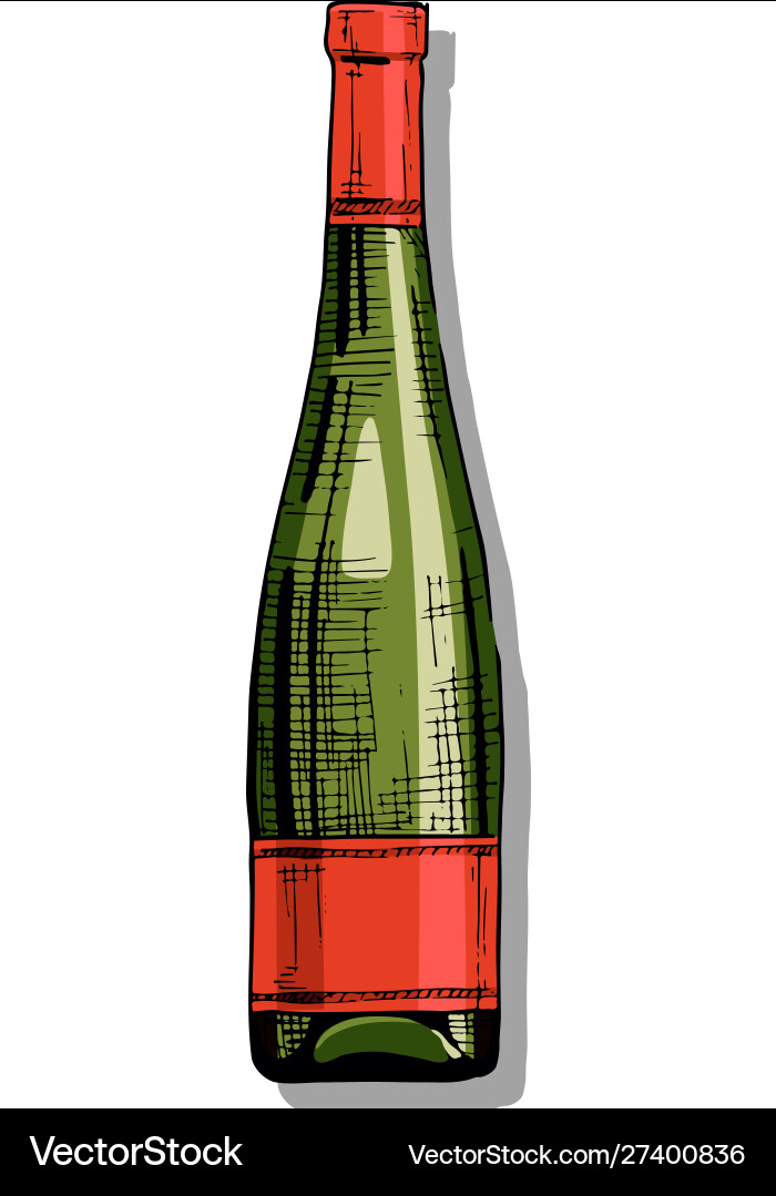 Wine bottle Royalty Free Vector Image - VectorStock