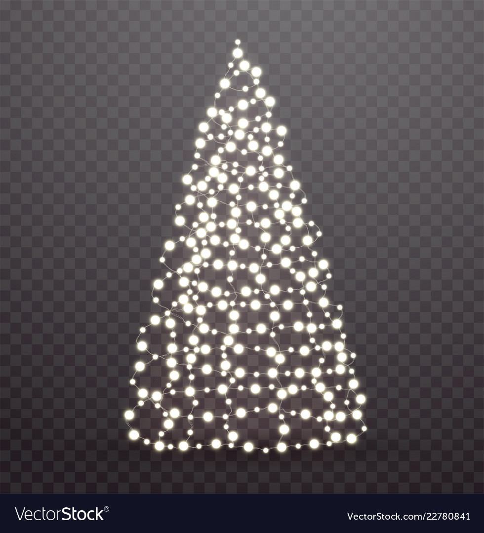 glowing christmas tree made