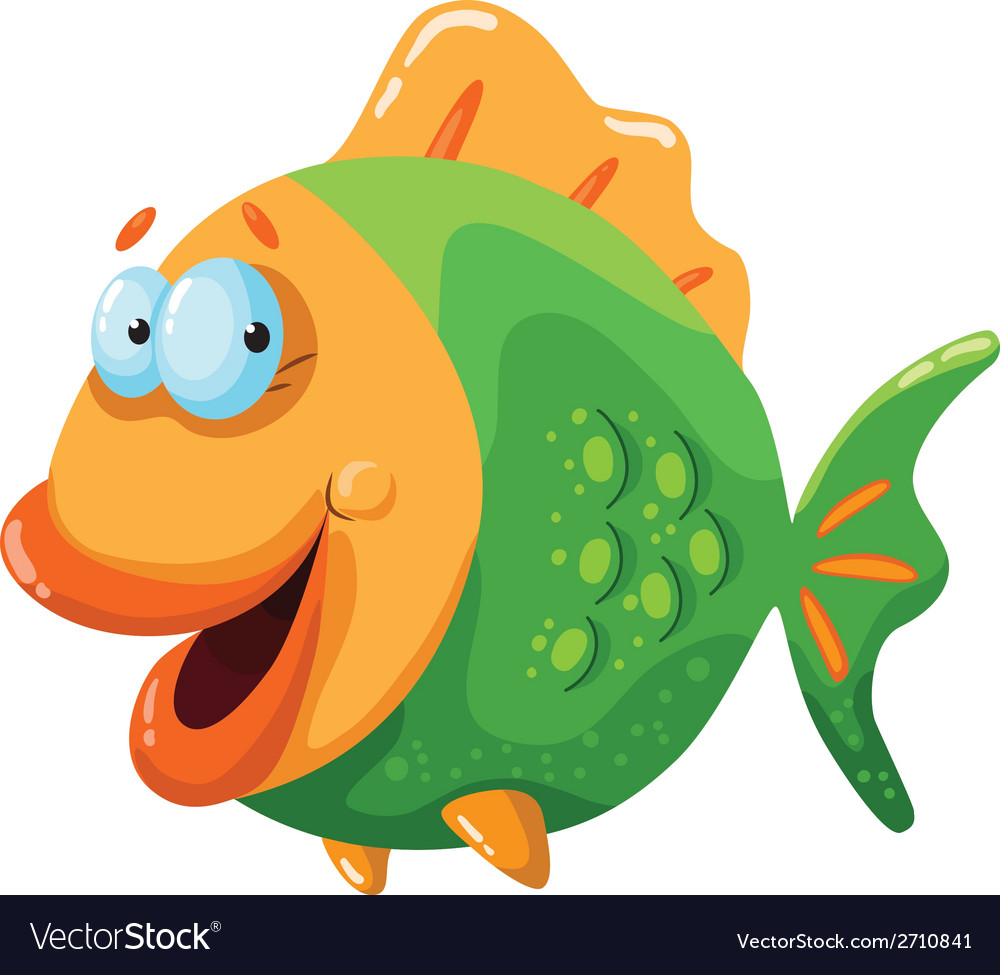 Happy Fish Royalty Free Vector Image Vectorstock