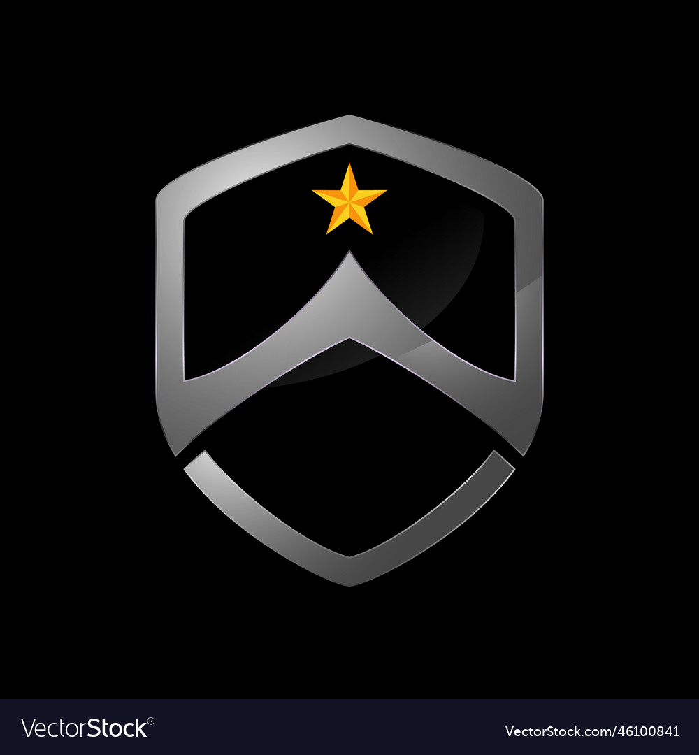 Military shield logo Royalty Free Vector Image