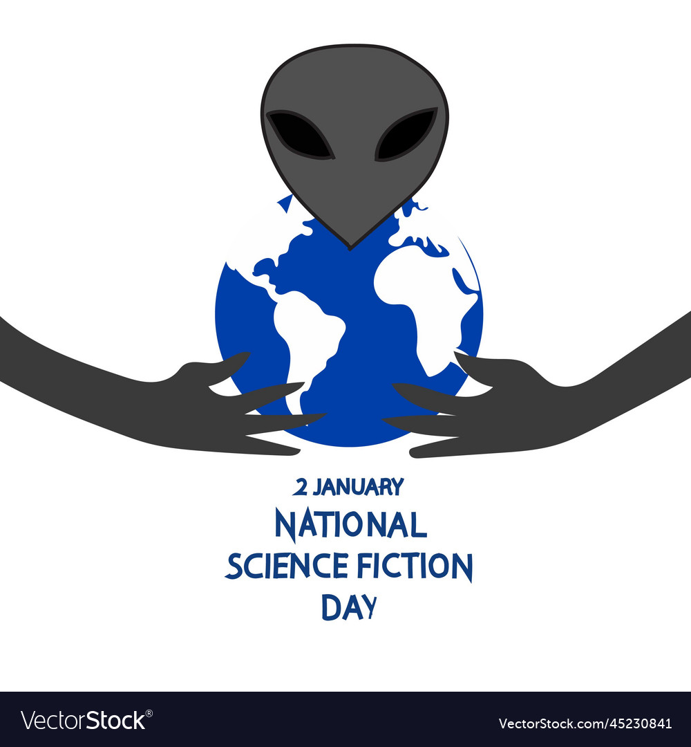 National science fiction day Royalty Free Vector Image