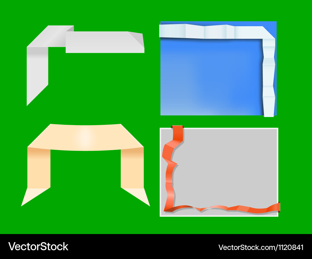 Origami banners Royalty Free Vector Image - VectorStock