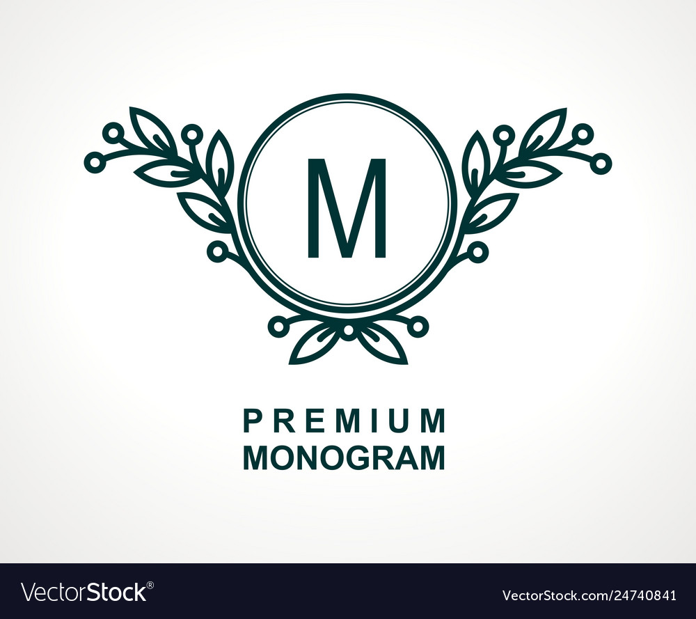 Premium Monogram Template For Your Emblems Logos Vector Image