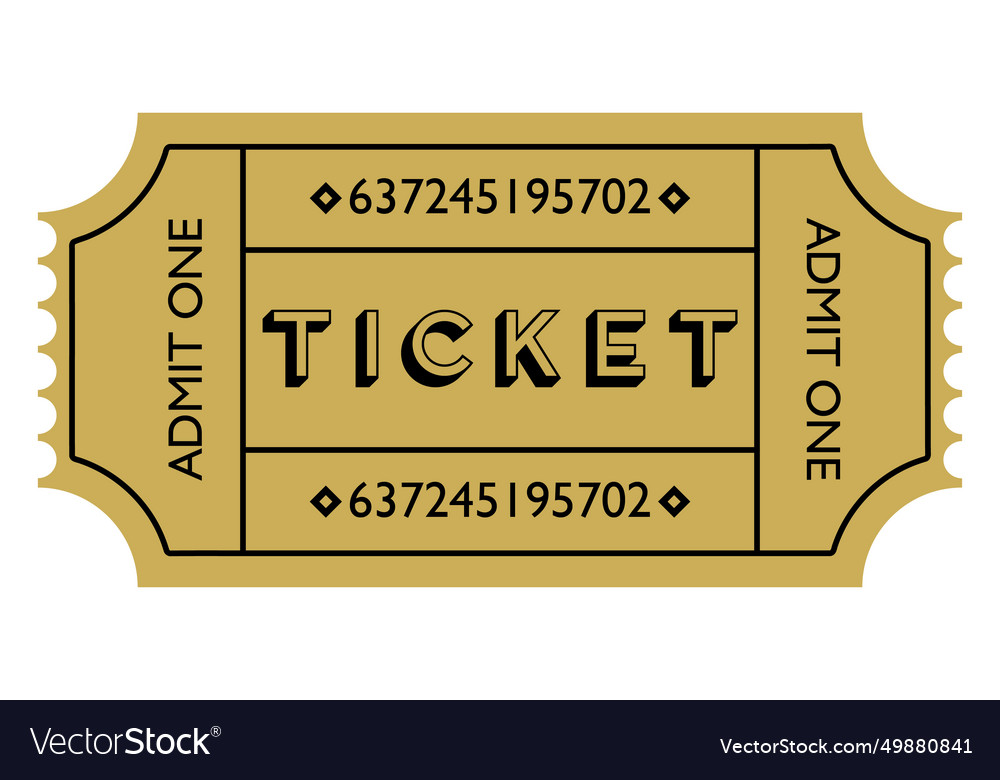 Ticket entrance Royalty Free Vector Image - VectorStock