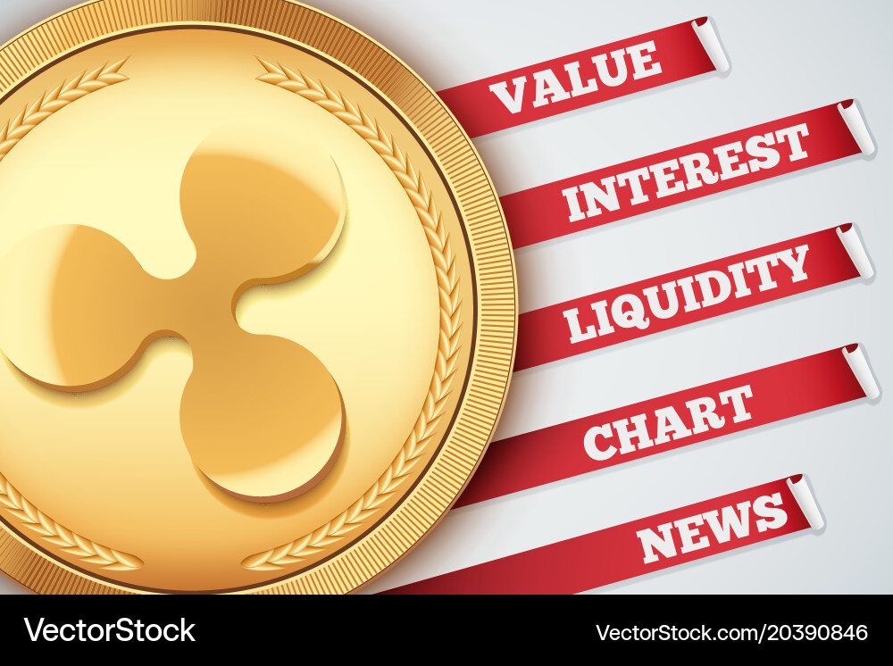 Background of ripple cryptocurrency infographic Vector Image