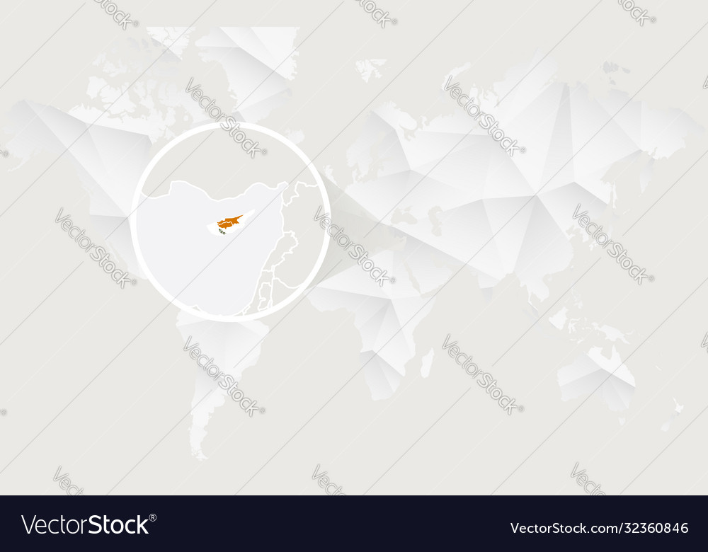 Cyprus Map With Flag In Contour On White Vector Image Cyprus Map With Flag In Contour On White Vector Image