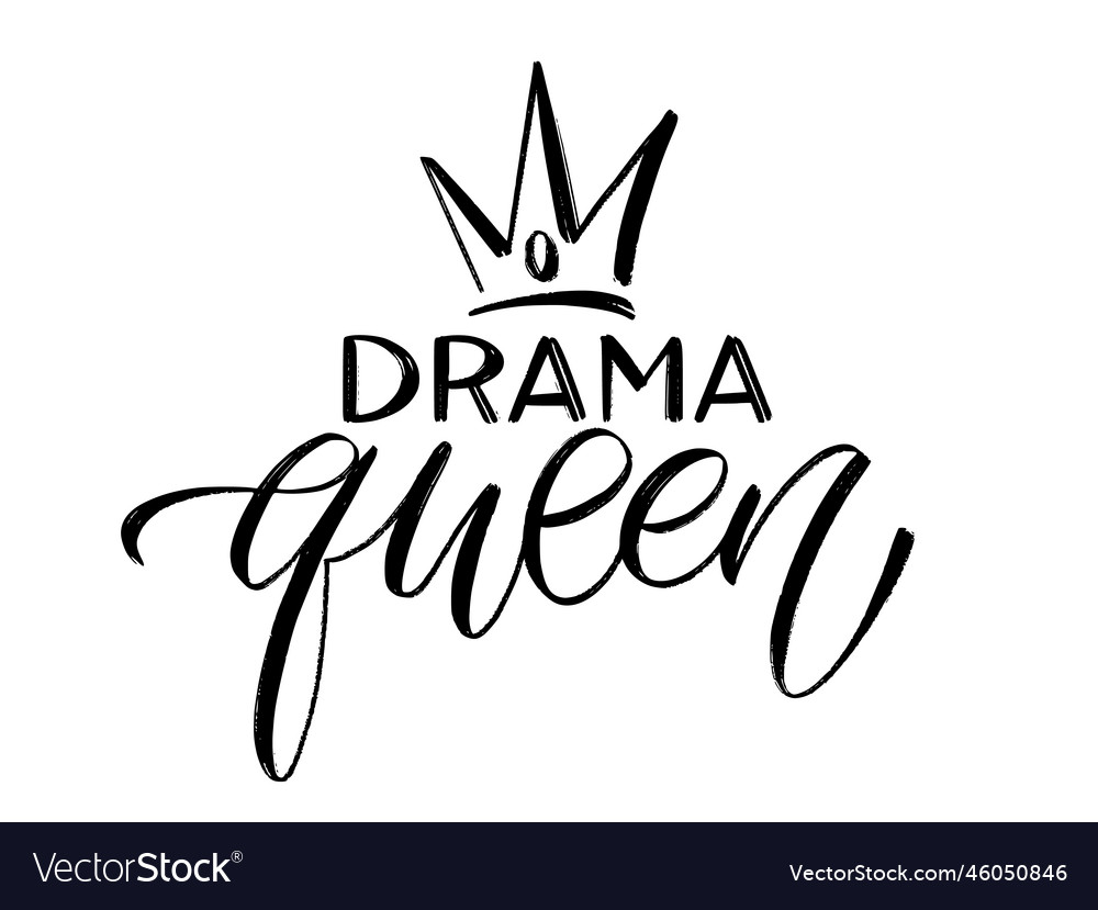 A trendy isolated graphic of the word - queen Vector Image