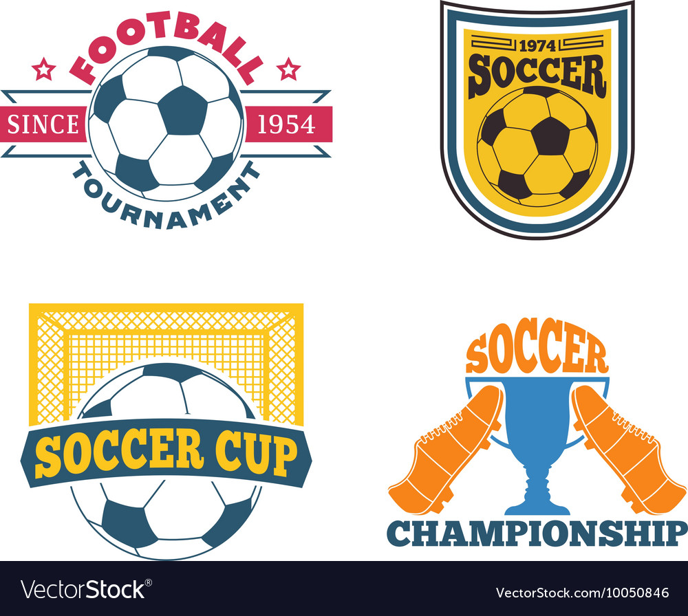 Football logo badge Royalty Free Vector Image - VectorStock