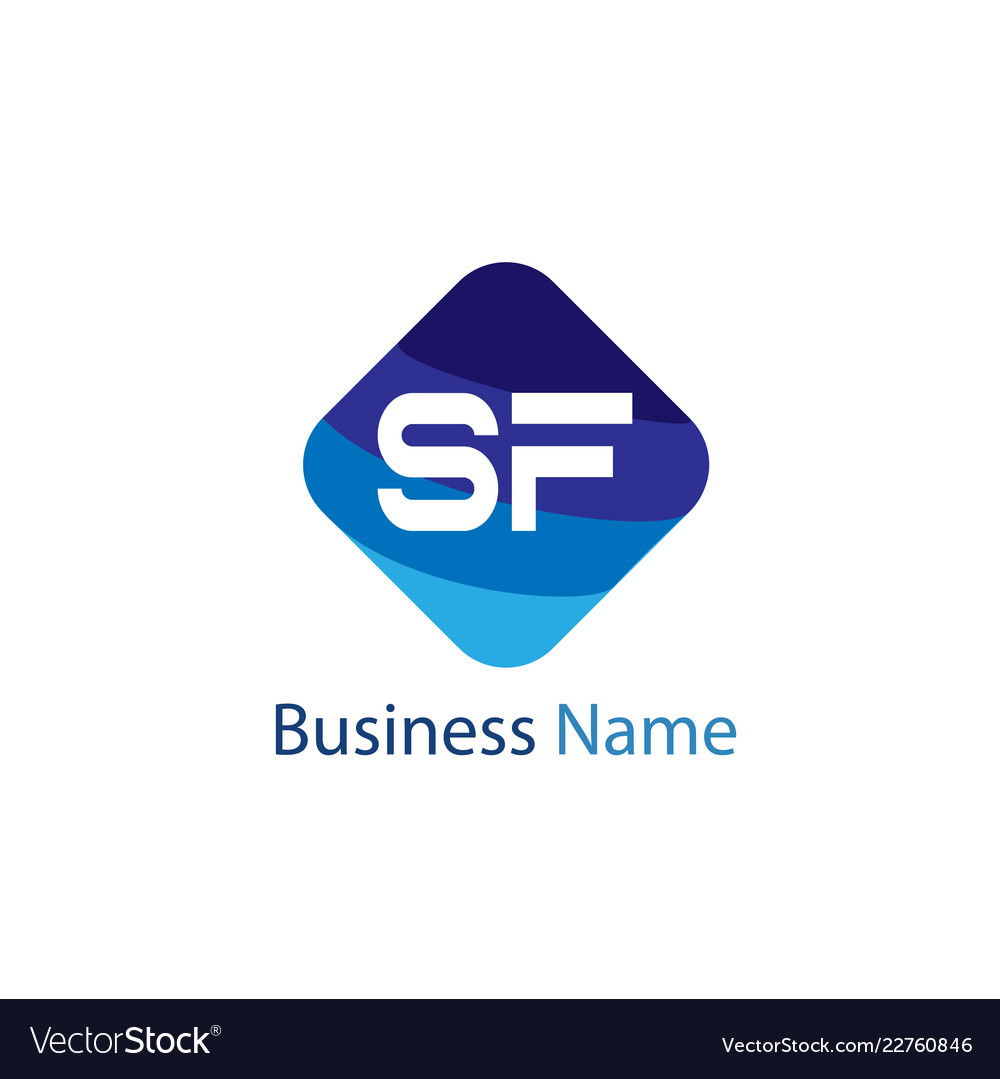 Initial letter sf logo template design Royalty Free Vector