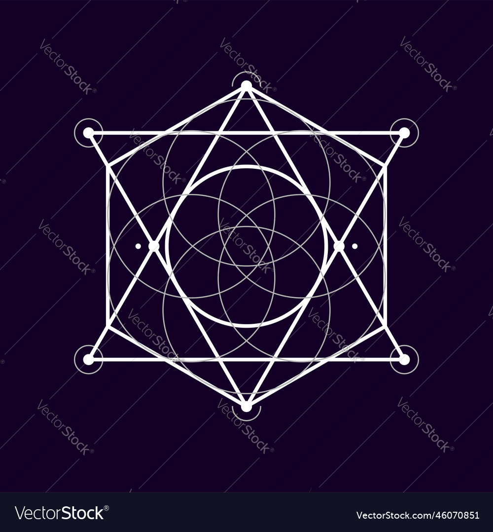 Alchemy sacred sign geometric mystic shape Vector Image