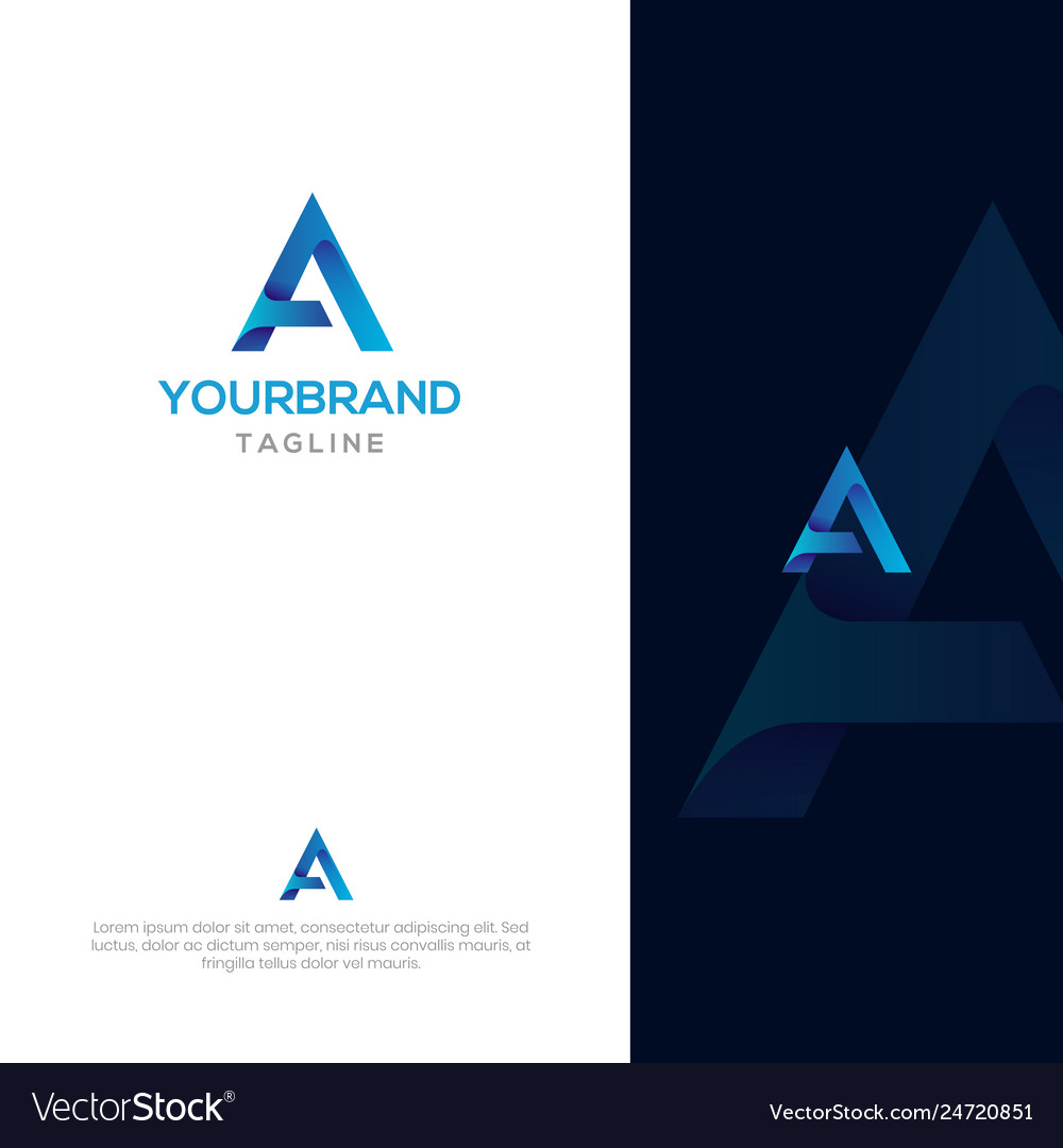 Modern a logo template Royalty Free Vector Image