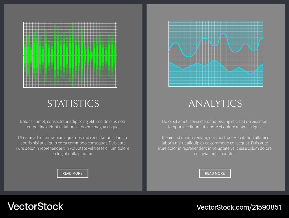 Statistics And Analytics Charts Banner Royalty Free Vector