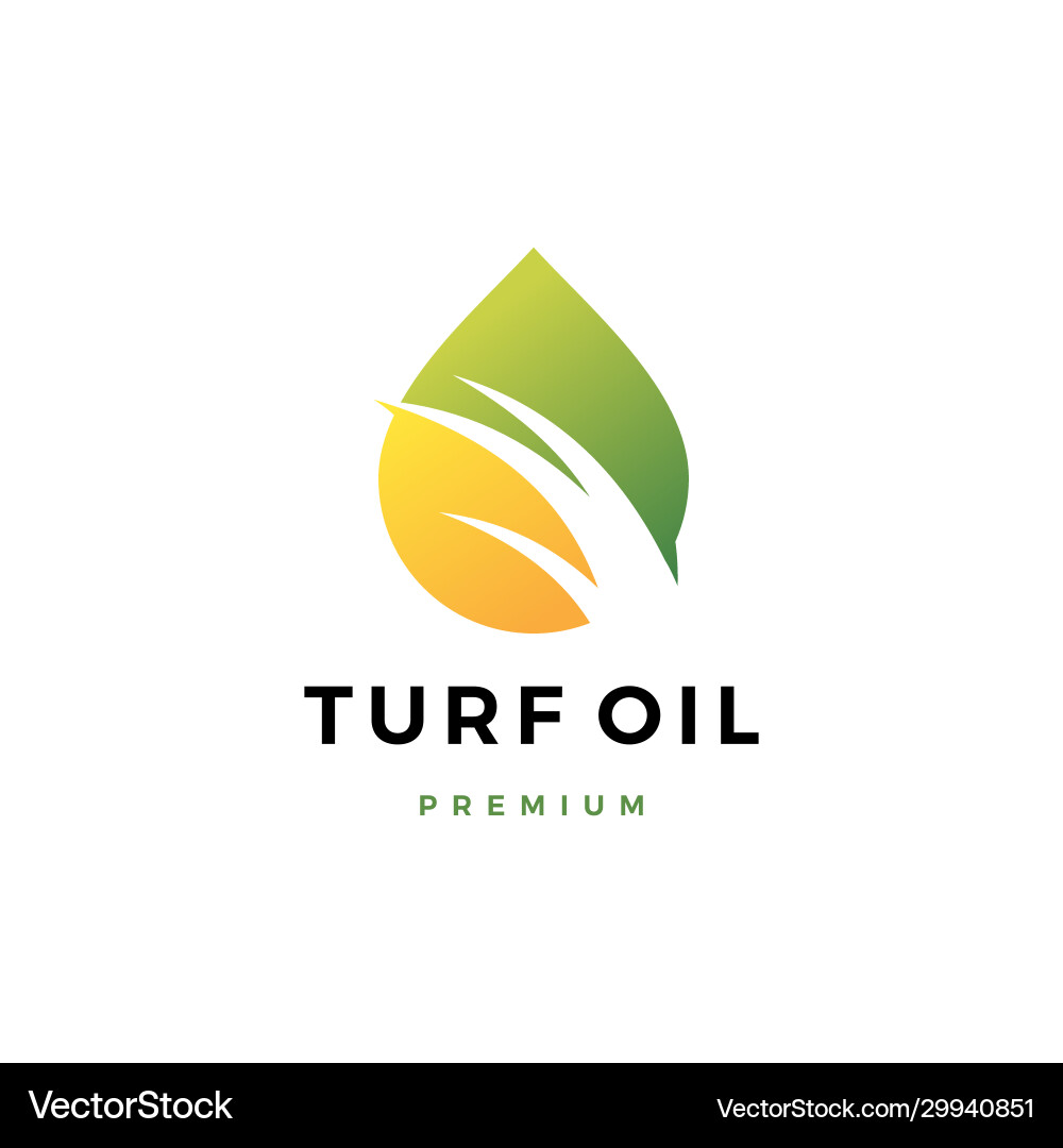 Turf oil logo icon Royalty Free Vector Image - VectorStock