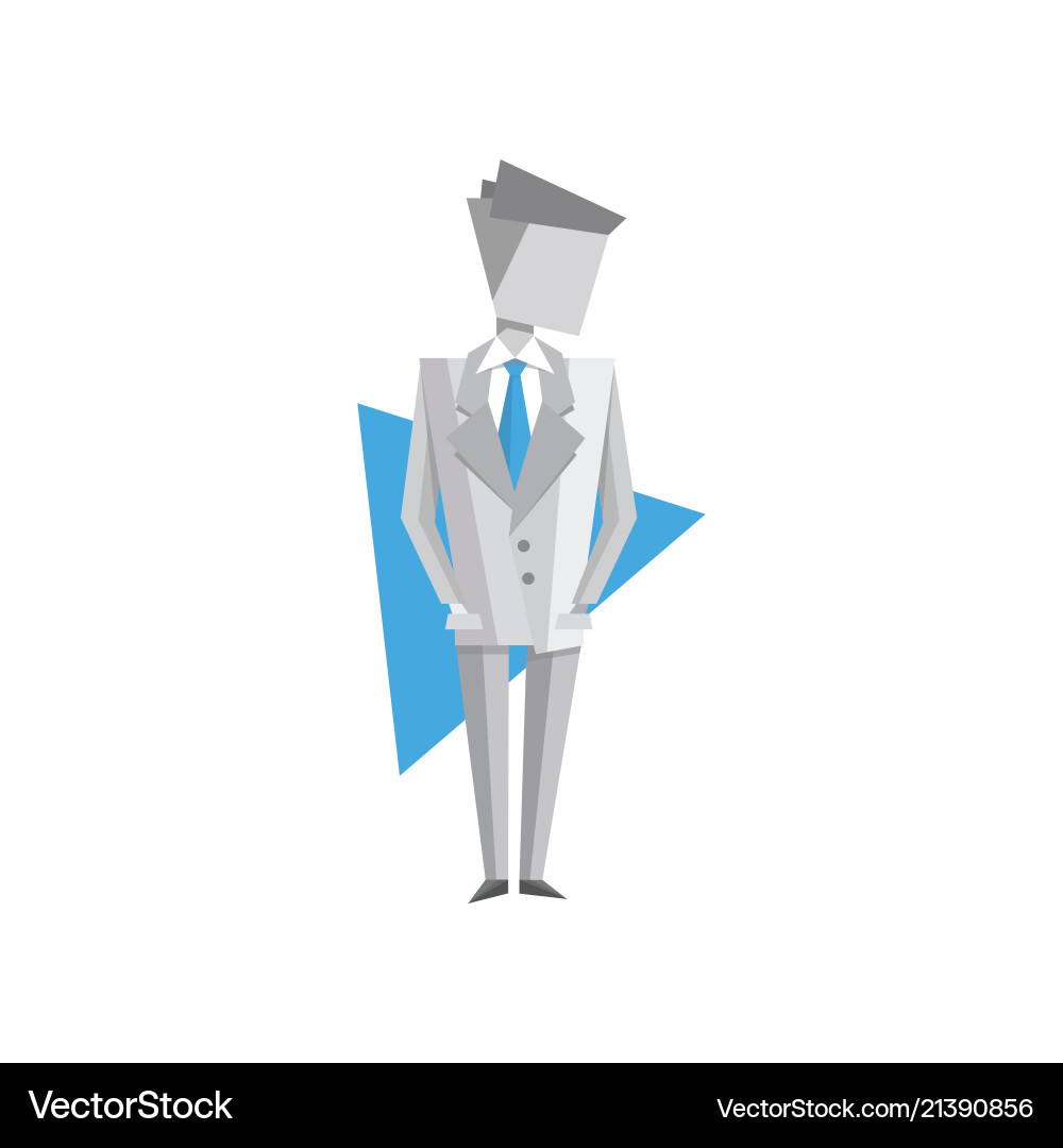 Businessman standing Royalty Free Vector Image