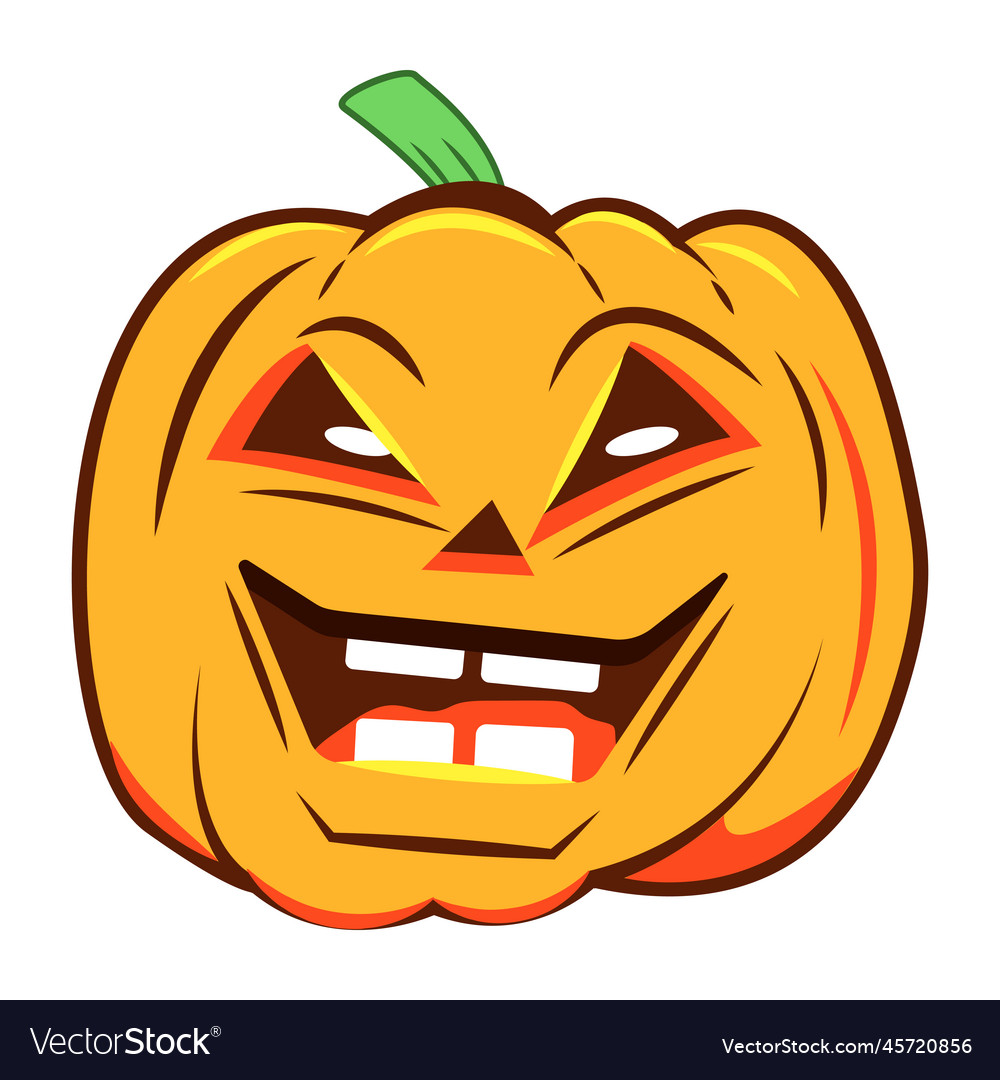 Carved pumpkin Royalty Free Vector Image - VectorStock