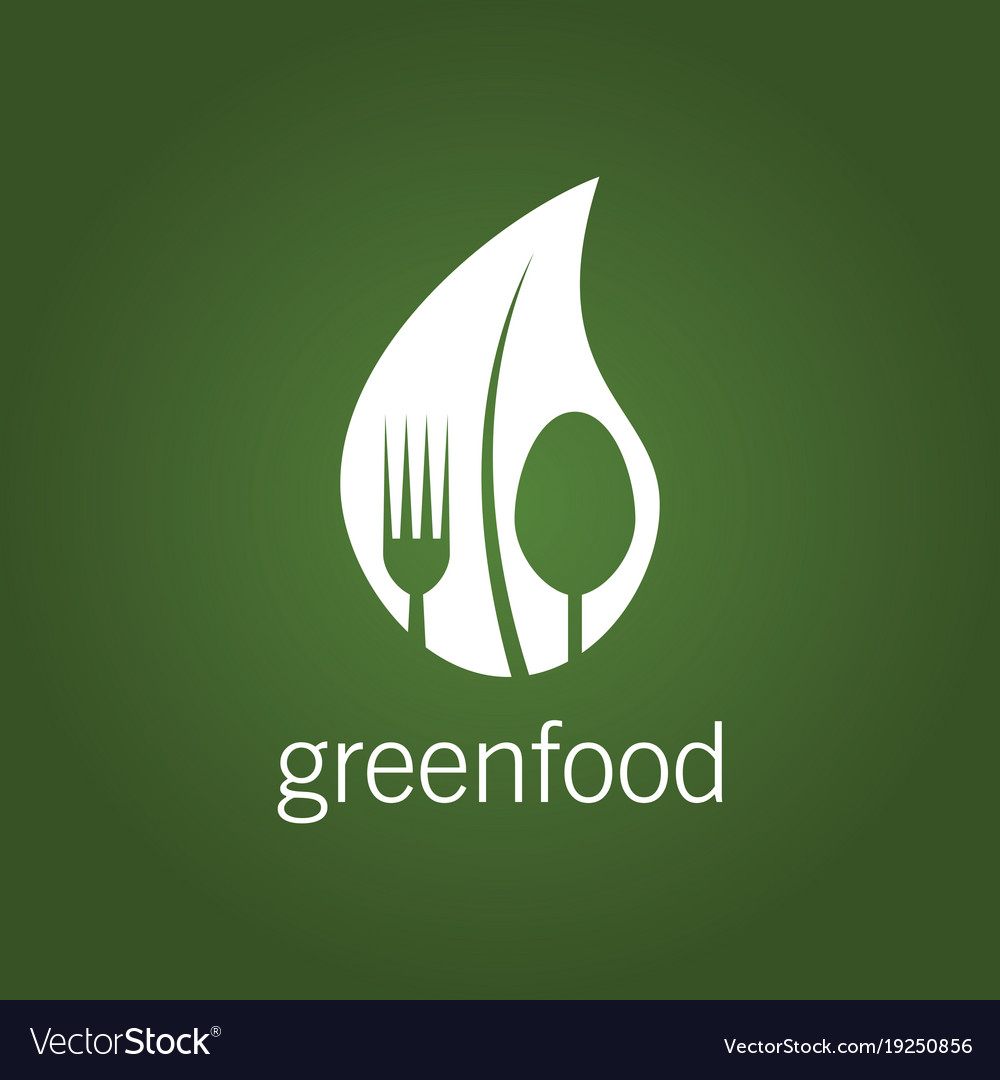 Green food logo Royalty Free Vector Image - VectorStock