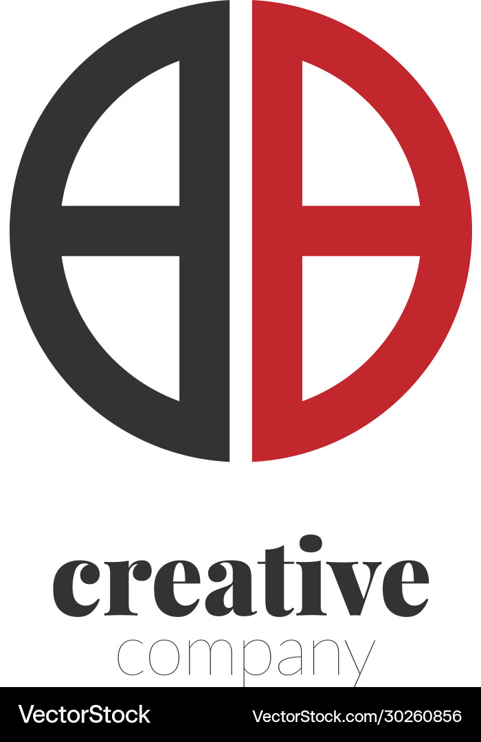 Initial letter bb creative elegant circle logo Vector Image