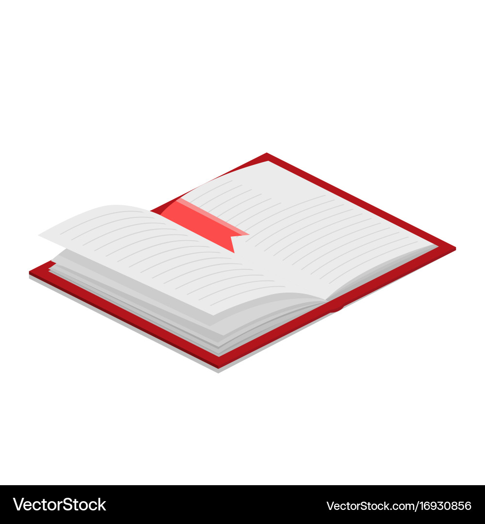 Open book isometric Royalty Free Vector Image - VectorStock