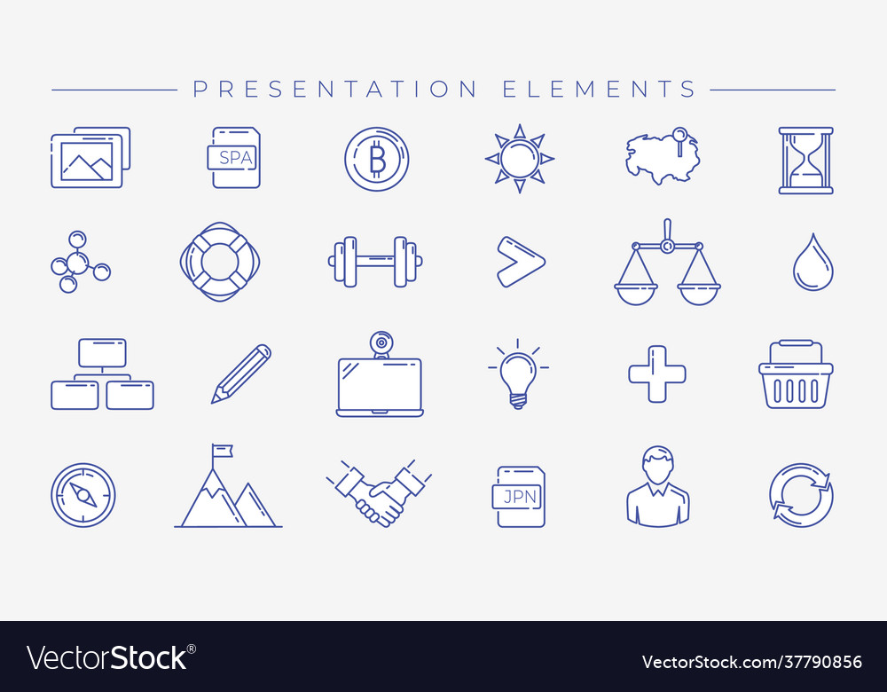 Elements presentation. Elements presentation