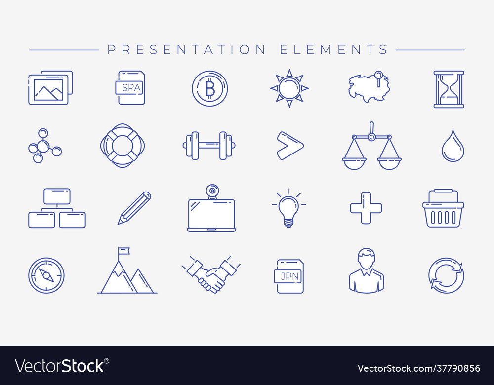 Presentation elements concept line style