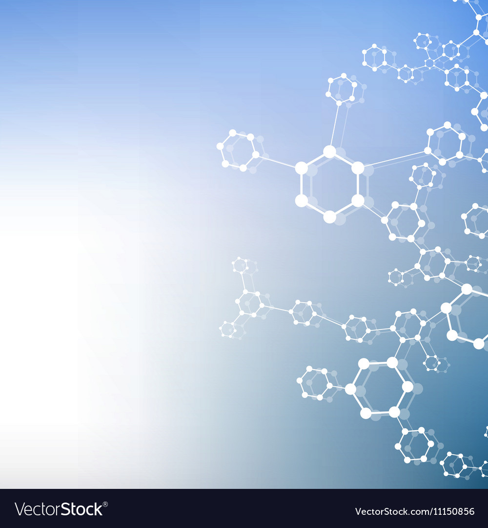 Structure molecule and communication dna atom Vector Image