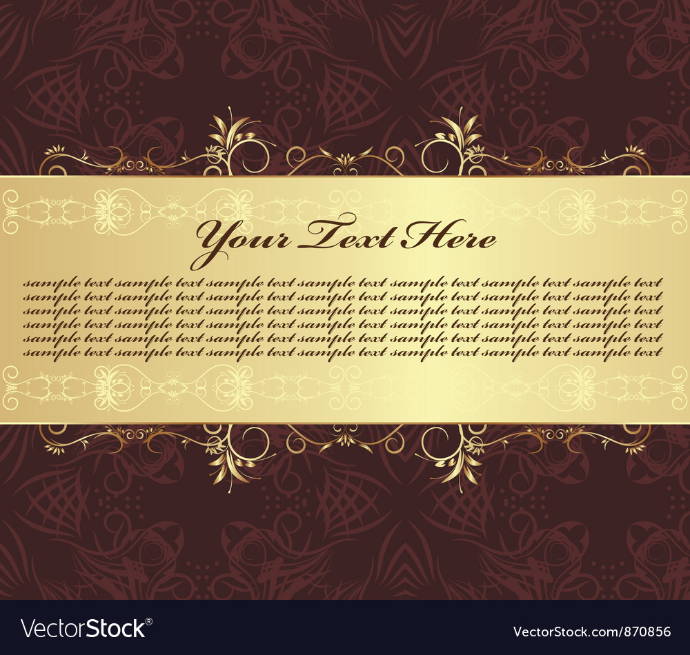 Vintage gold floral background Royalty Free Vector Image