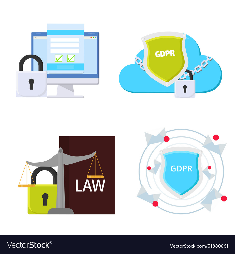 General data protection regulation Royalty Free Vector Image
