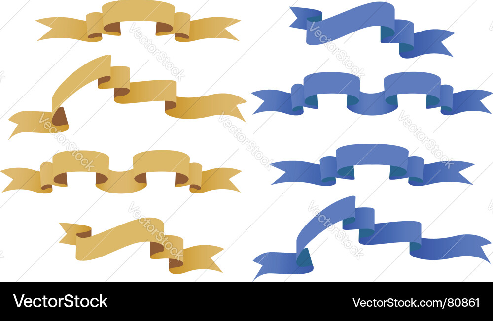 Isolated ribbons Royalty Free Vector Image - VectorStock