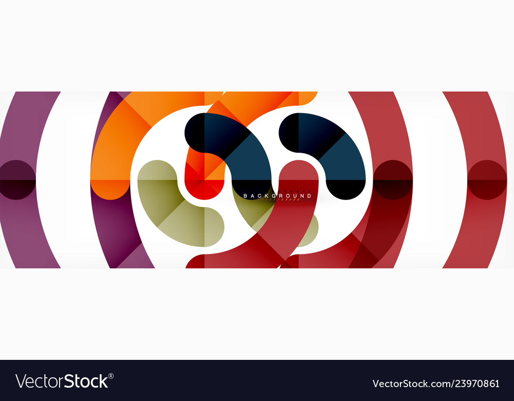 Linear design circle background Royalty Free Vector Image