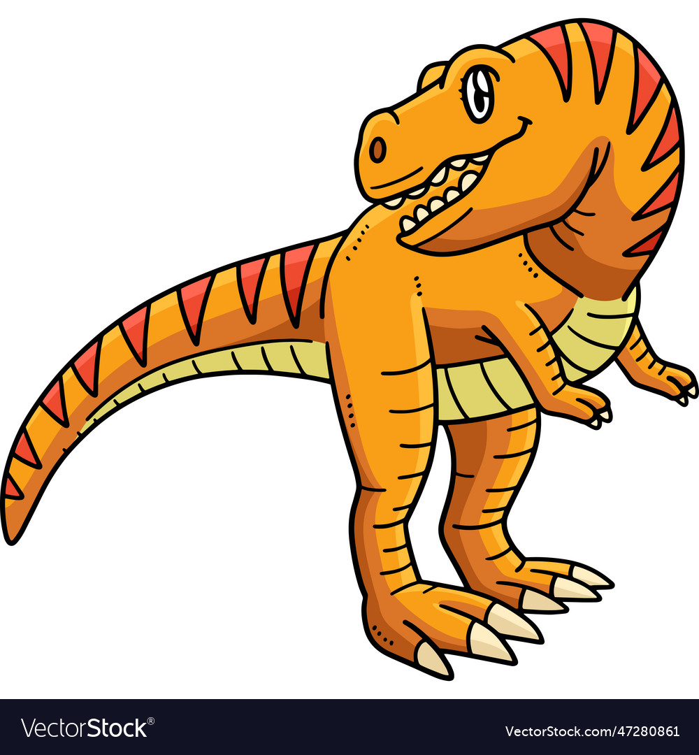 Mother t-rex cartoon colored clipart Royalty Free Vector