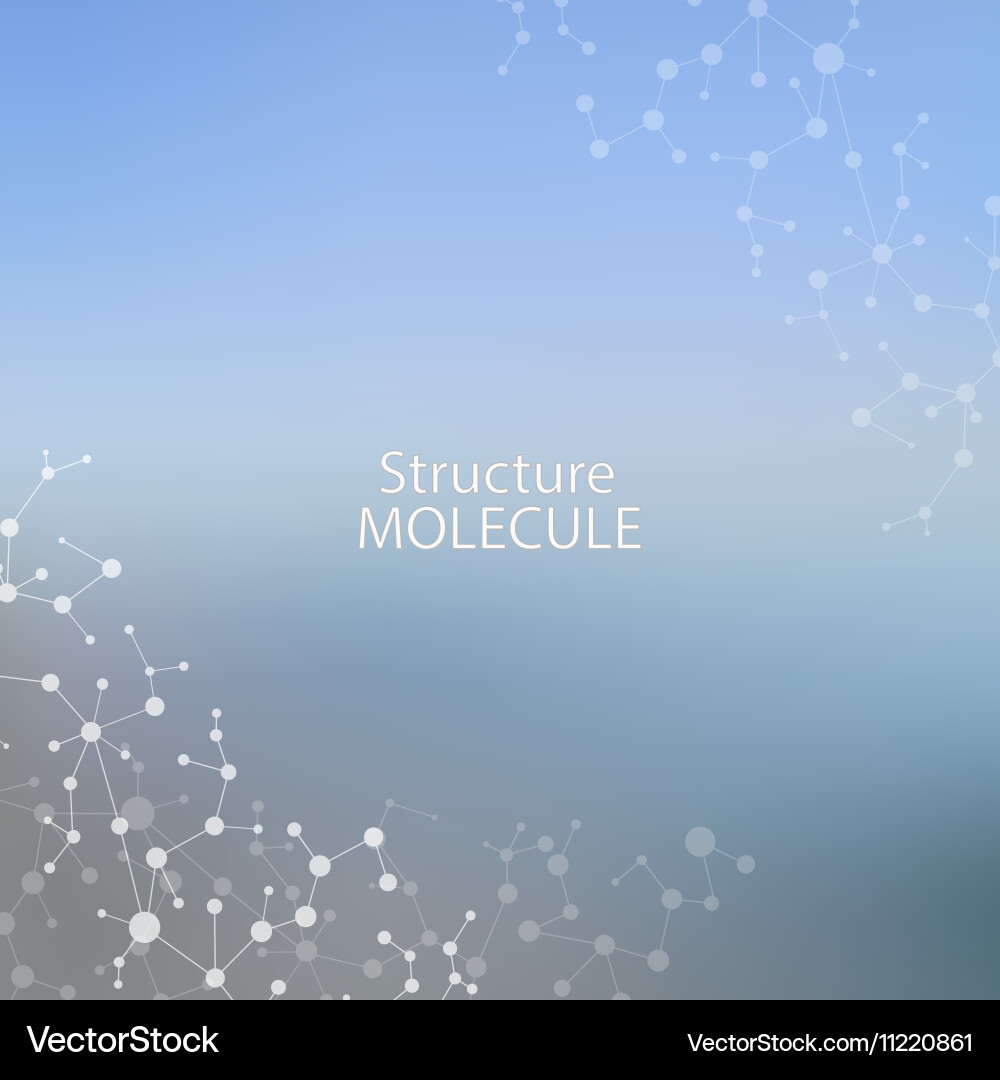 Structure molecule and communication dna atom Vector Image