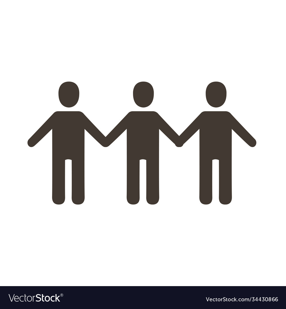 Group silhouettes people silhouette style Vector Image