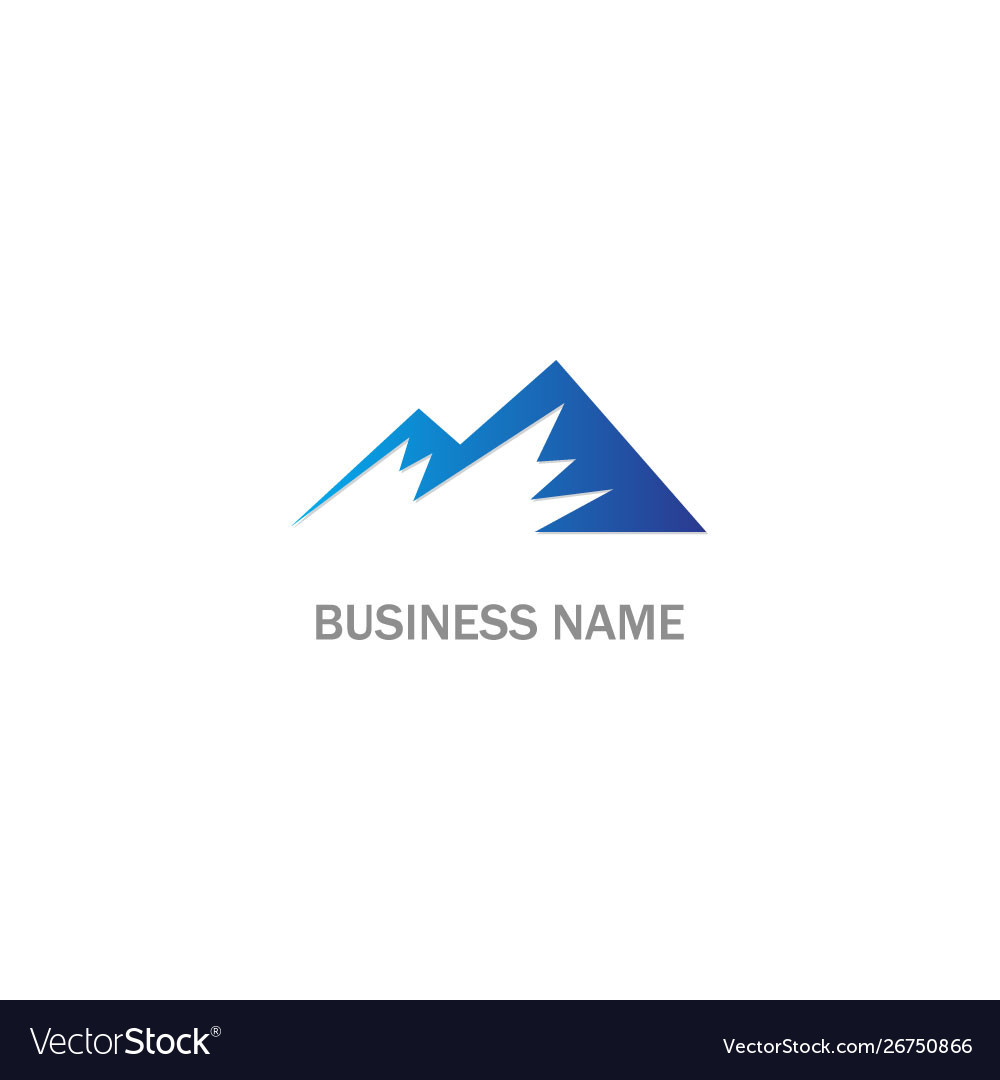 Mountain sign logo Royalty Free Vector Image - VectorStock