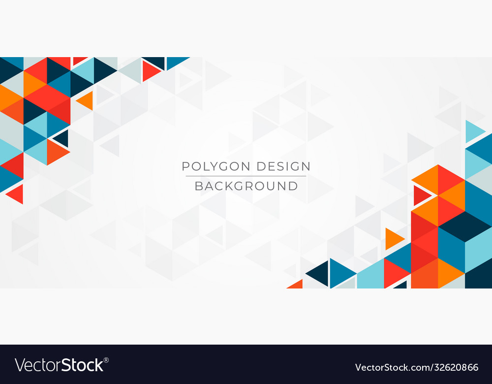 Polygon colorful design triangle shape pattern Vector Image