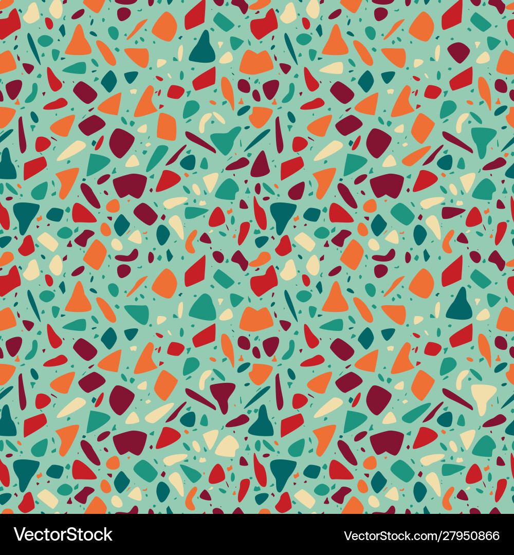Terrazzo seamless pattern design Royalty Free Vector Image