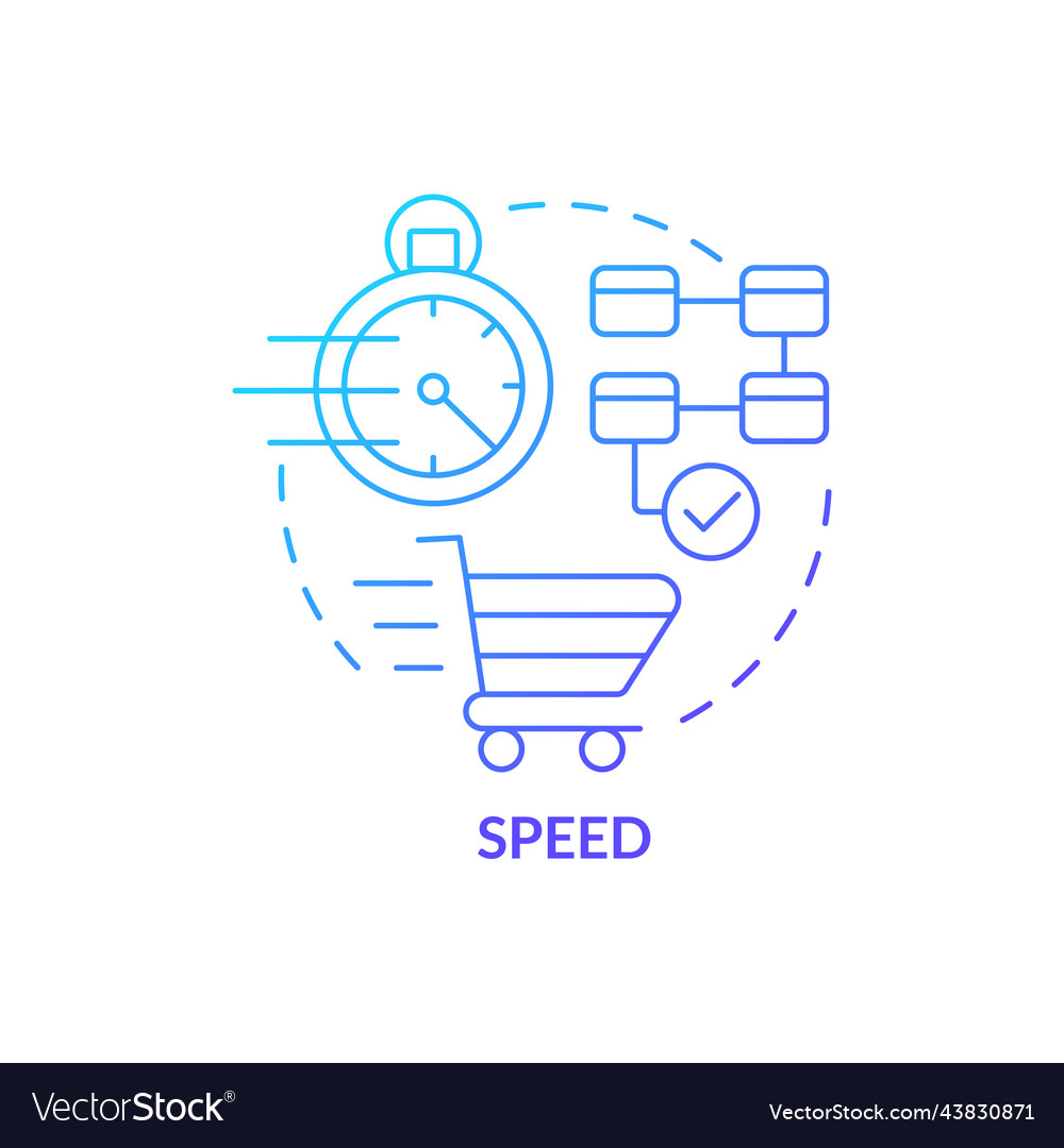 Speed blue gradient concept icon Royalty Free Vector Image