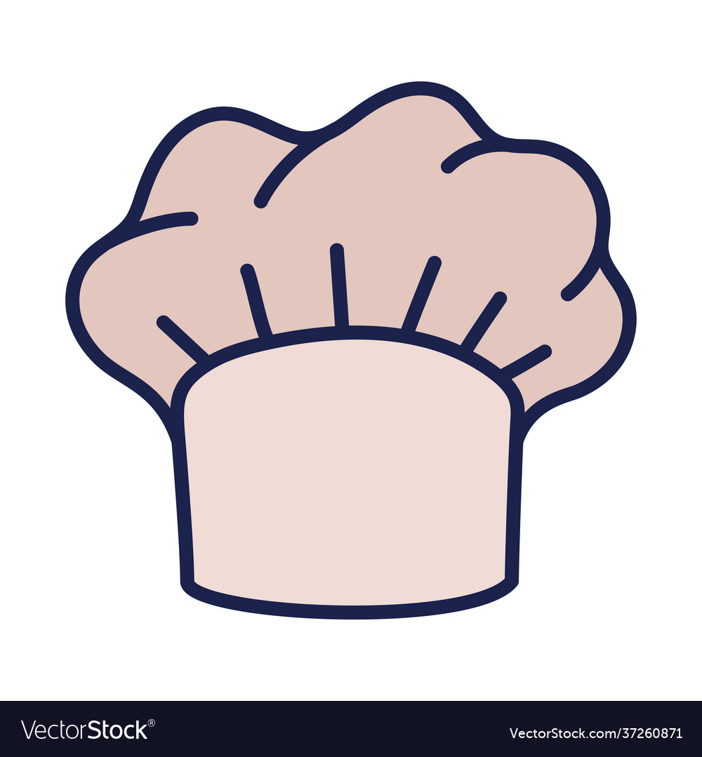 White baker hat Royalty Free Vector Image - VectorStock