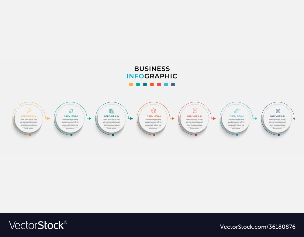 Business infographic design template with icons Vector Image