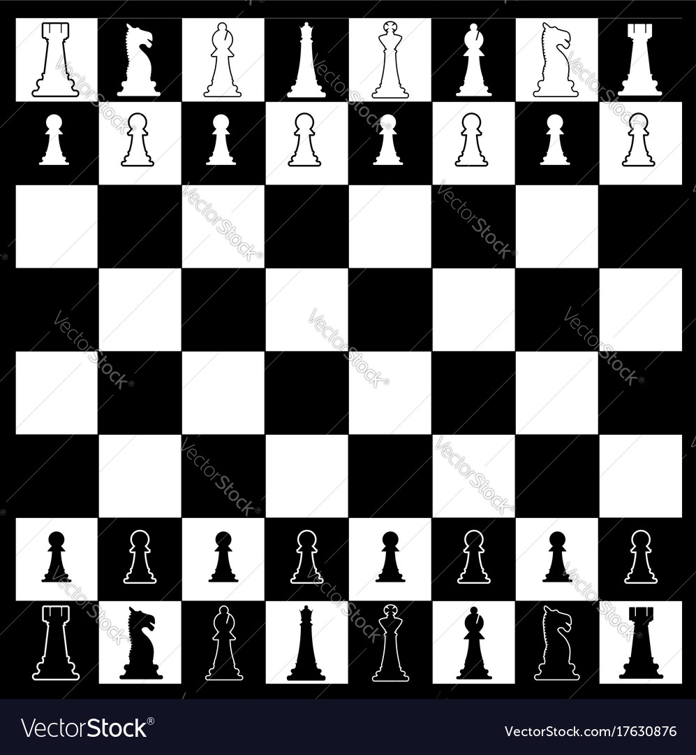 Chess board layout Royalty Free Vector Image - VectorStock