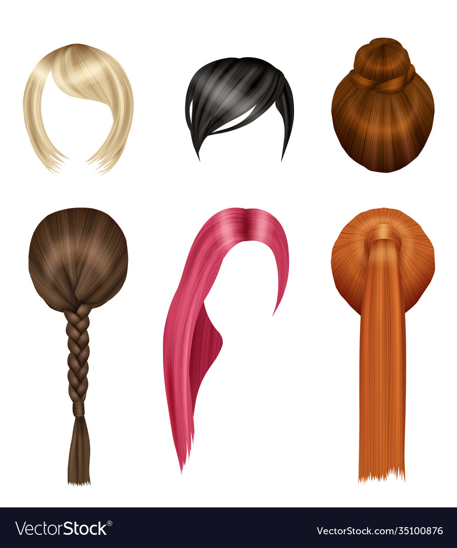 Hairs women glamour beauty girls short and long Vector Image Hairs women glamour beauty girls short and long Vector Image