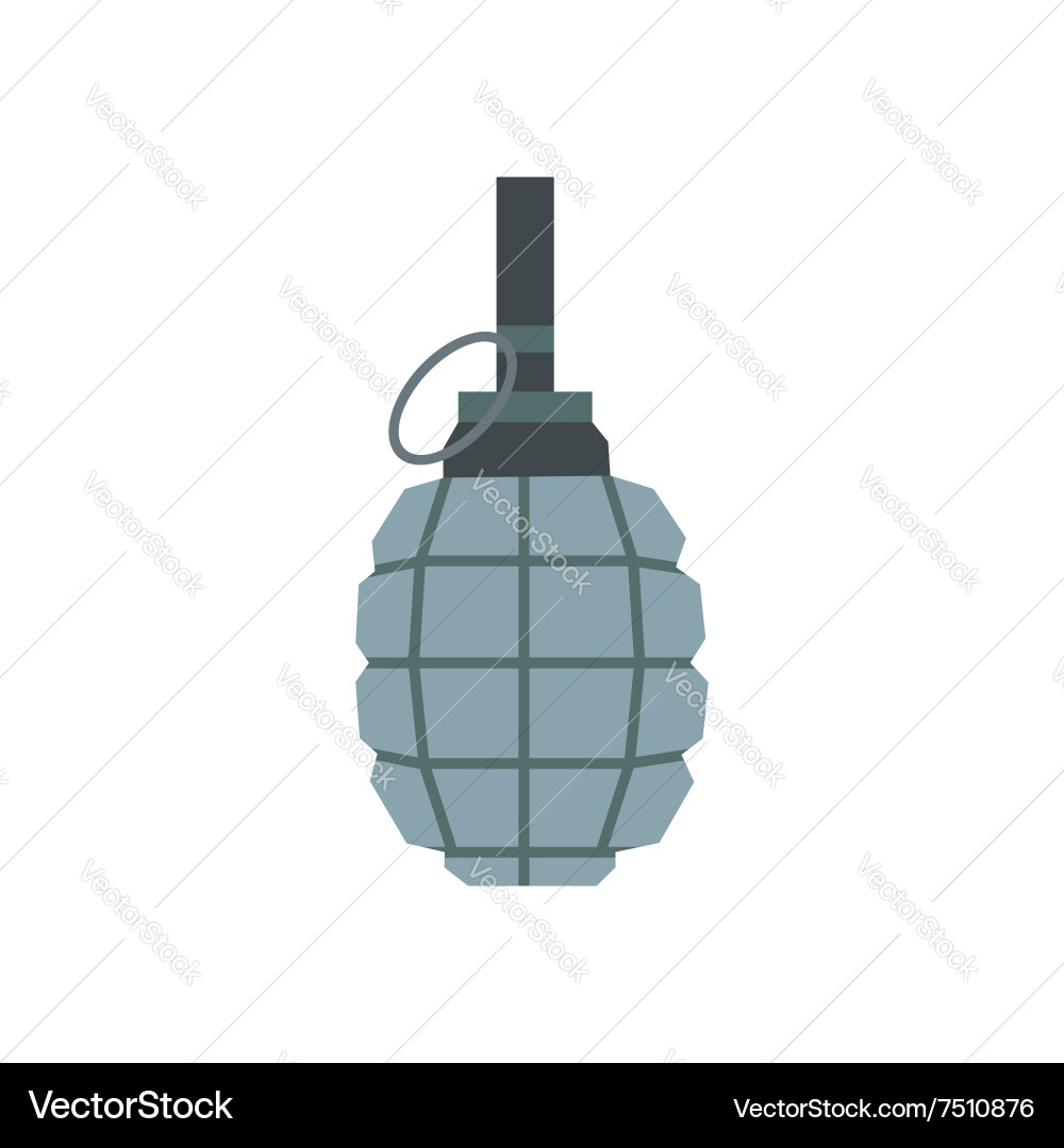 Hand grenade flat icon Royalty Free Vector Image