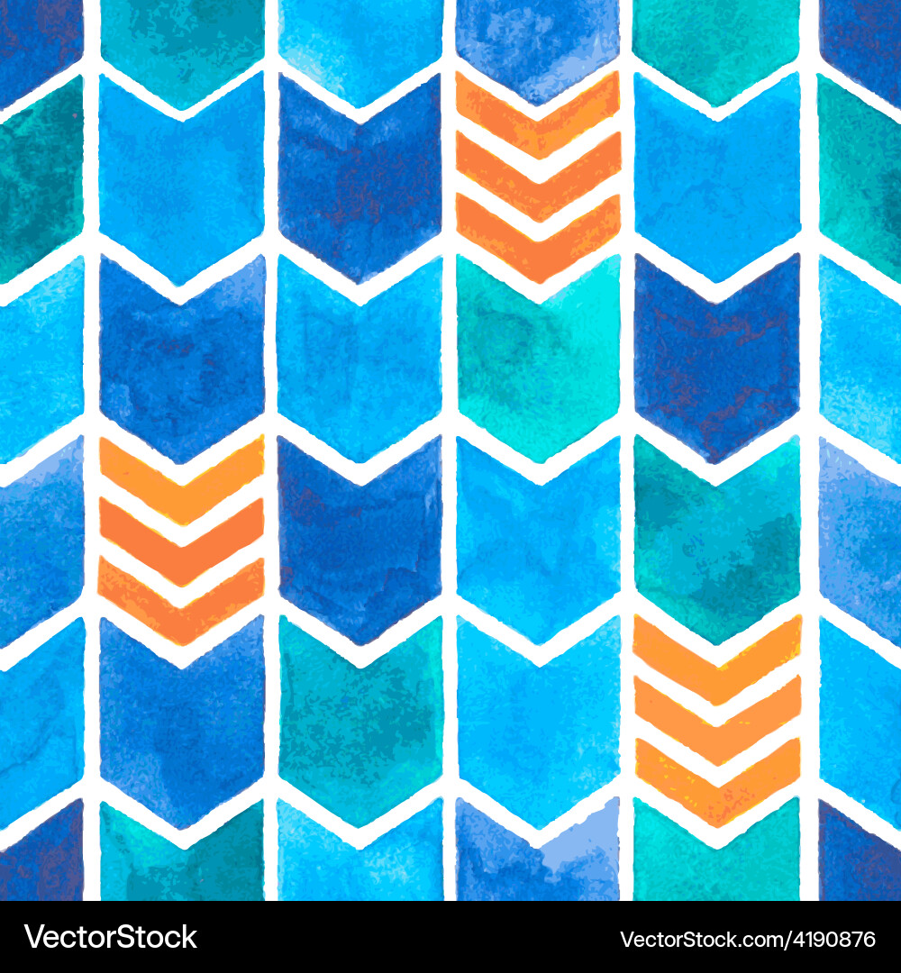 Watercolor arrows pattern Royalty Free Vector Image