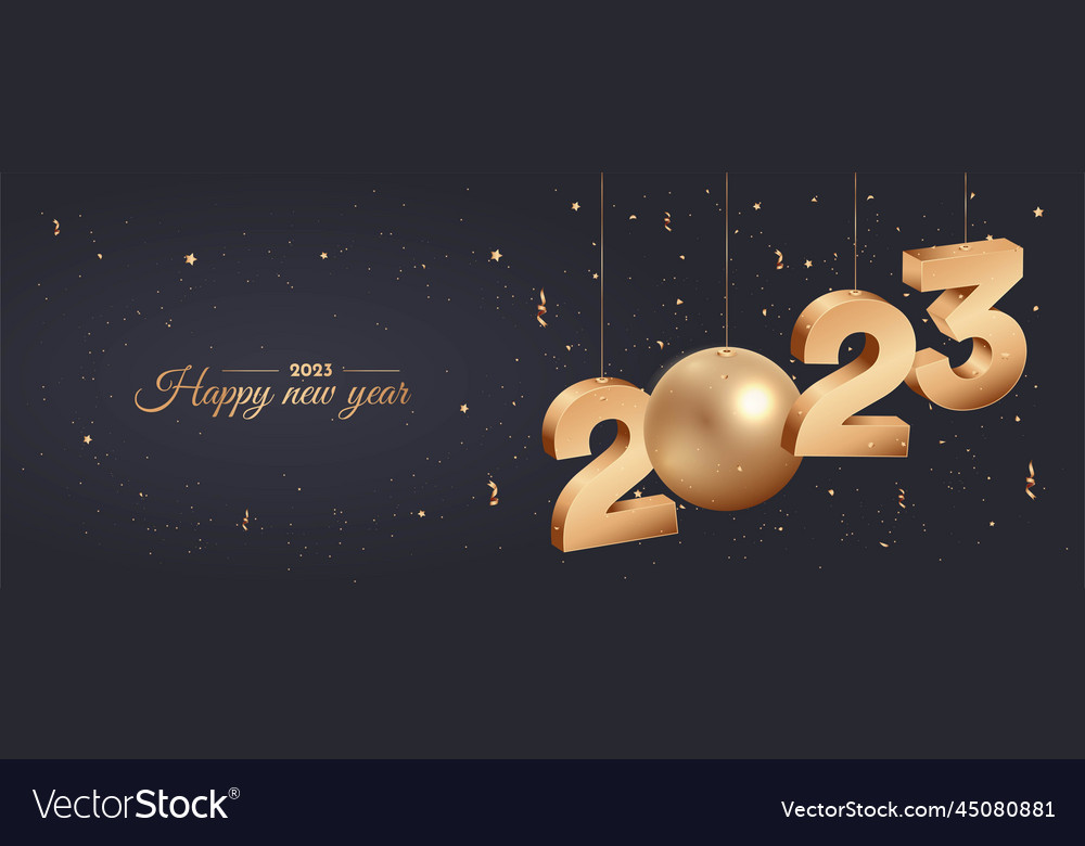 2023 new year concept Royalty Free Vector Image