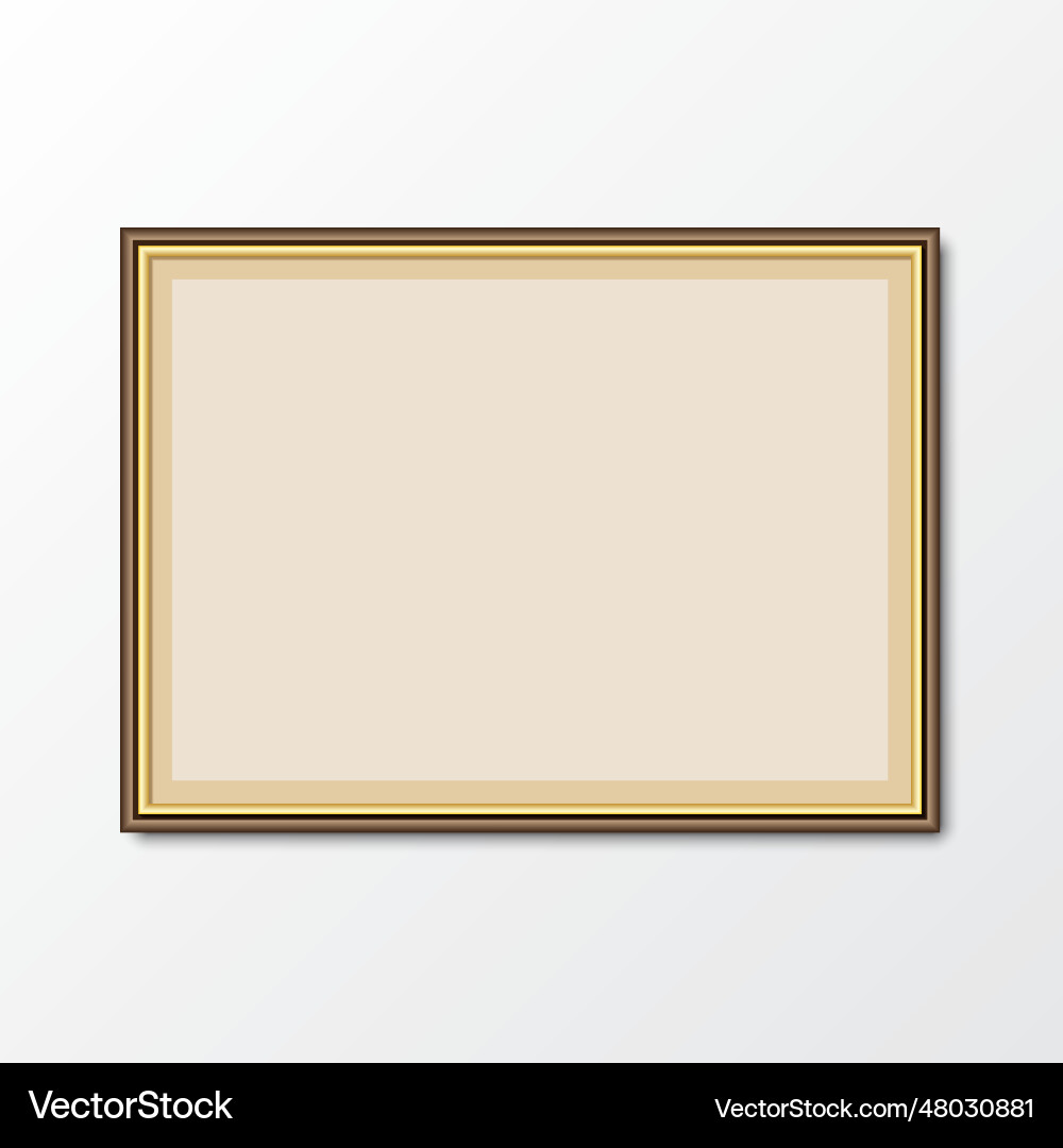 Elegant picture photo frame with shadow Royalty Free Vector