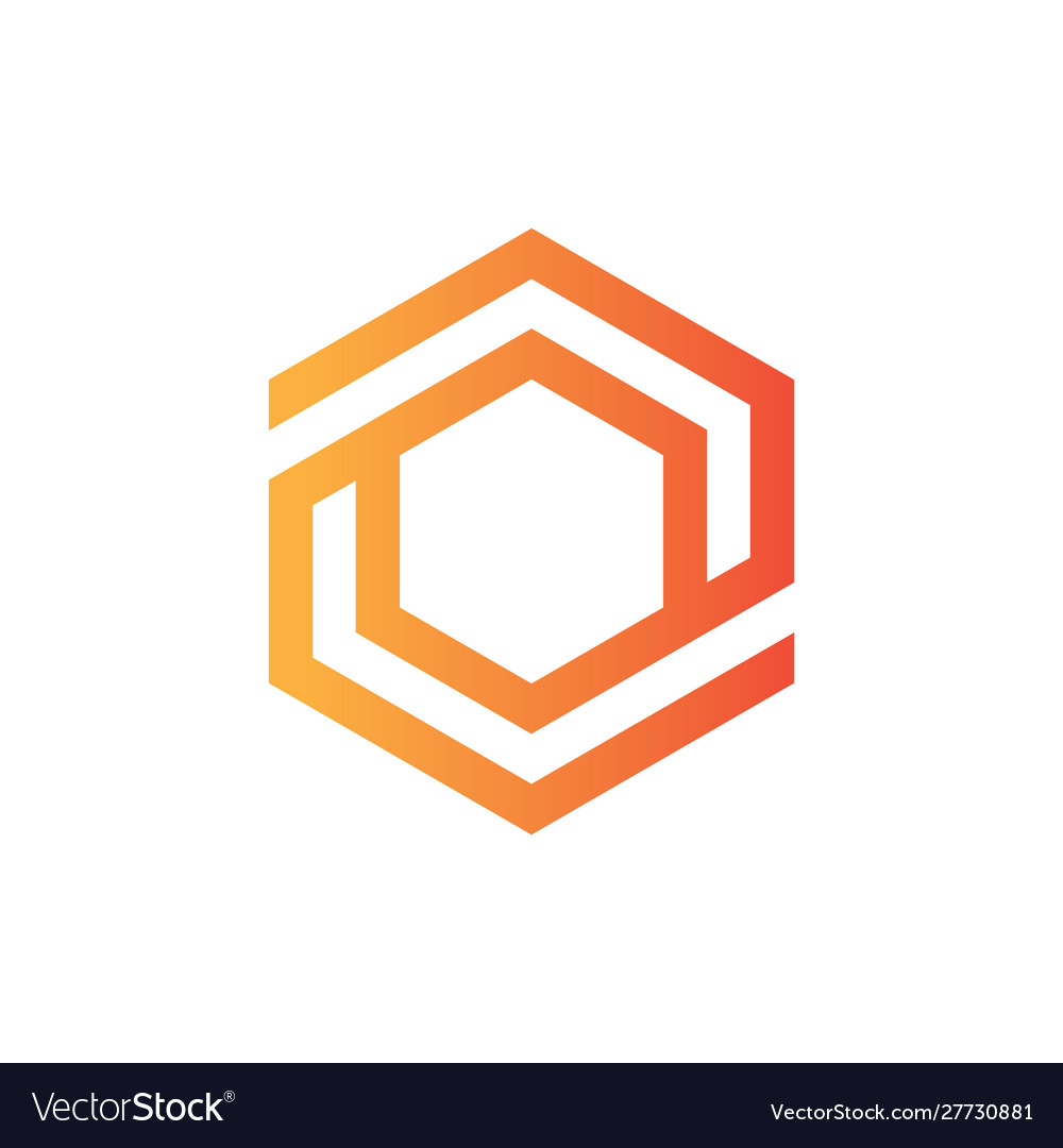 Hexagon logo Royalty Free Vector Image - VectorStock