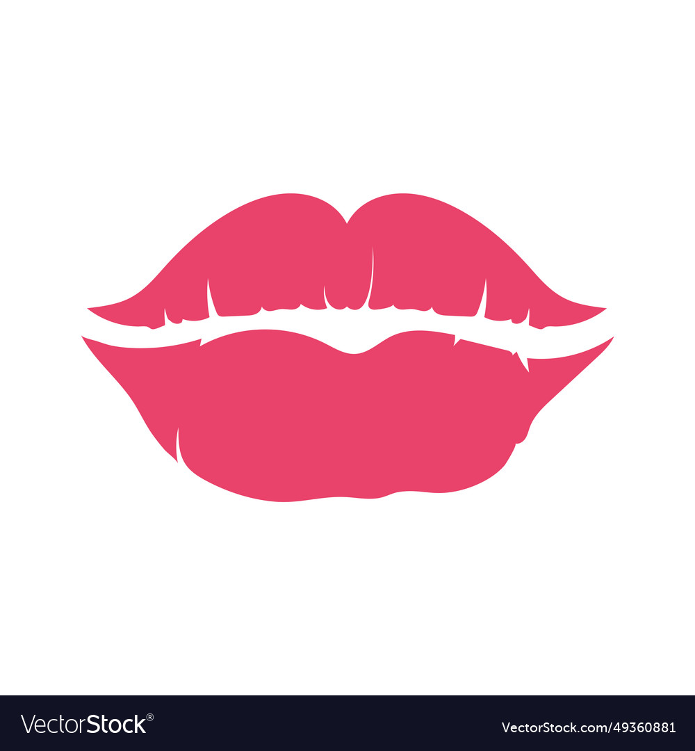 Kiss lips fashion Royalty Free Vector Image - VectorStock