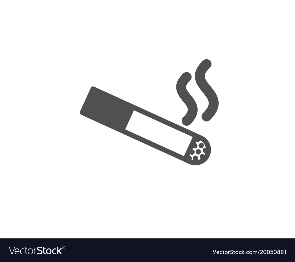 smoking area simple icon cigarette sign royalty free vector