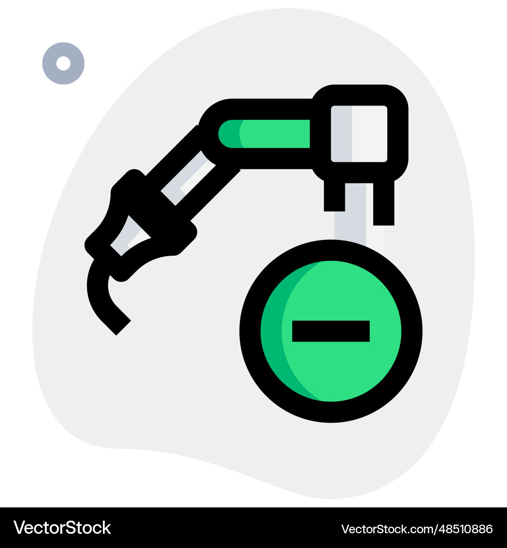 Disabling an automated mechanical arms function Vector Image
