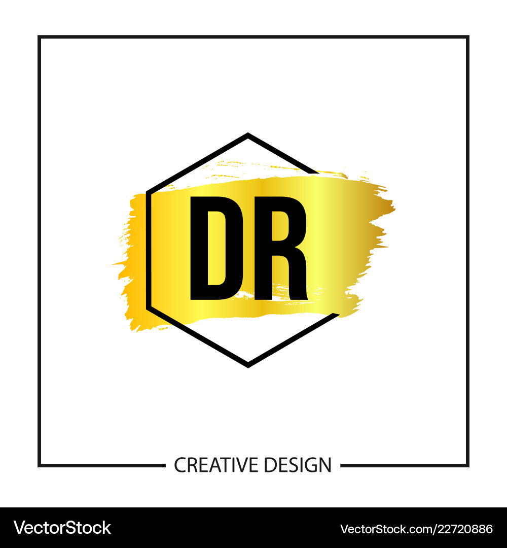 Initial letter dr logo template design Royalty Free Vector