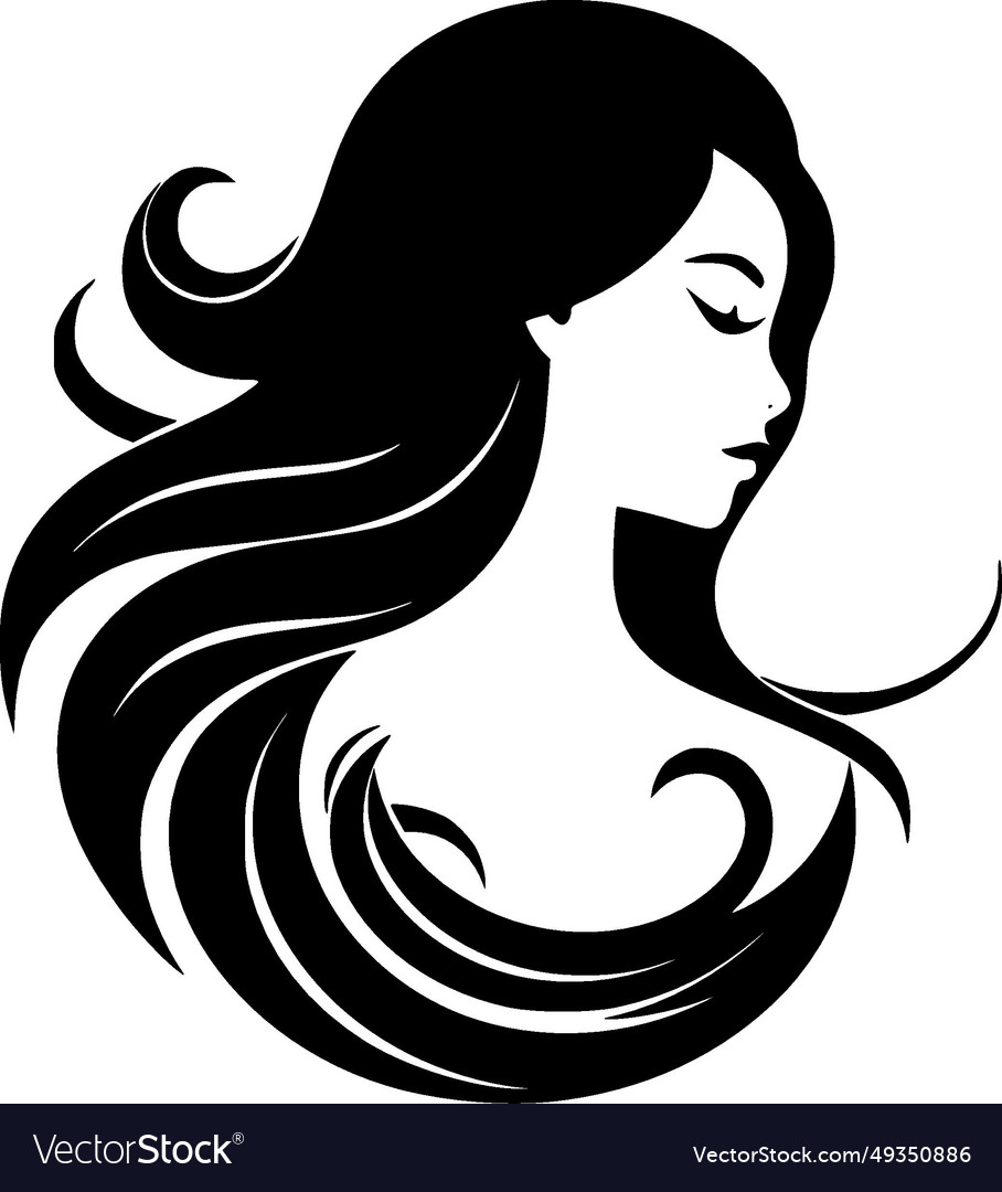 Mermaid - black and white isolated icon Royalty Free Vector